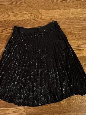 Joie Black Sequin Circle Skirt